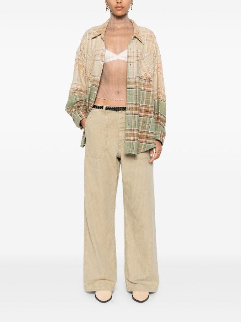 Wide-leg Utility Trousers
