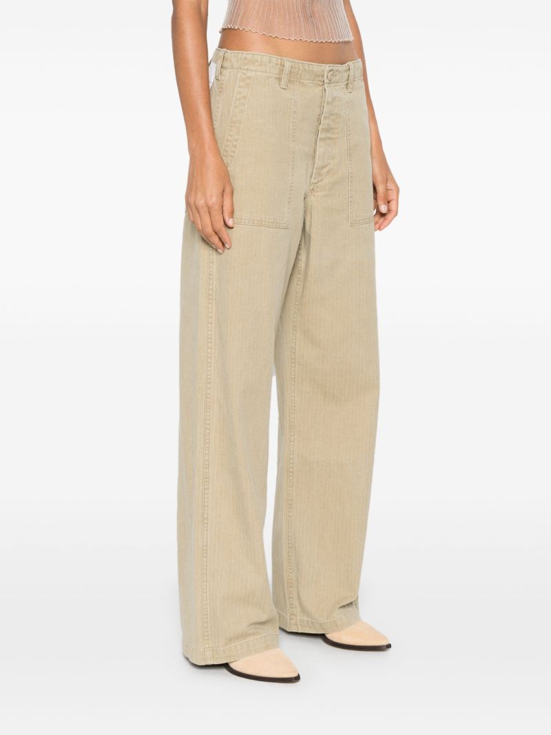Wide-leg Utility Trousers