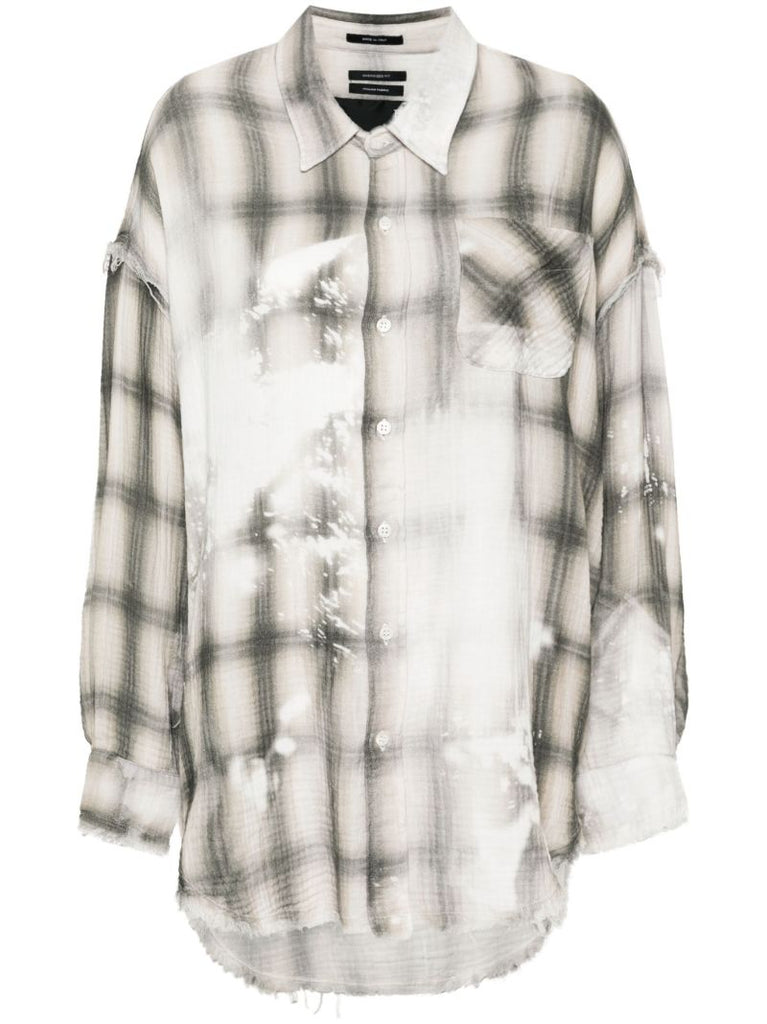 Grey Bleached-effect Shirt
