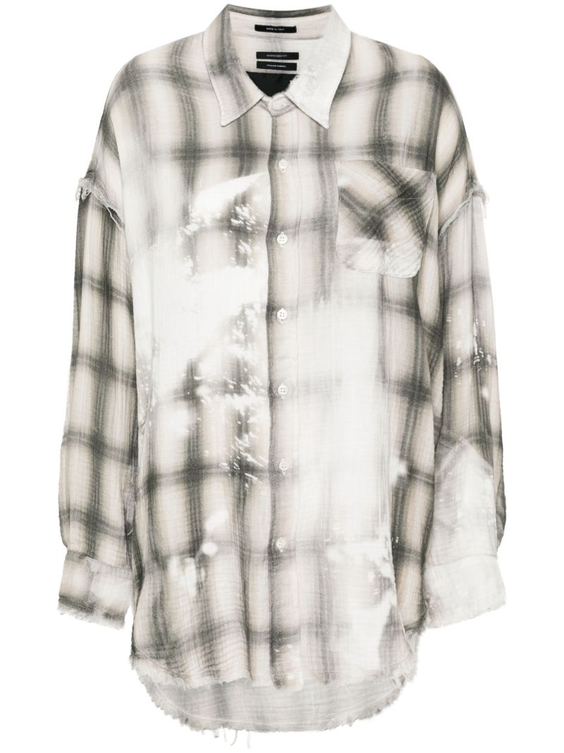 Grey Bleached-effect Shirt