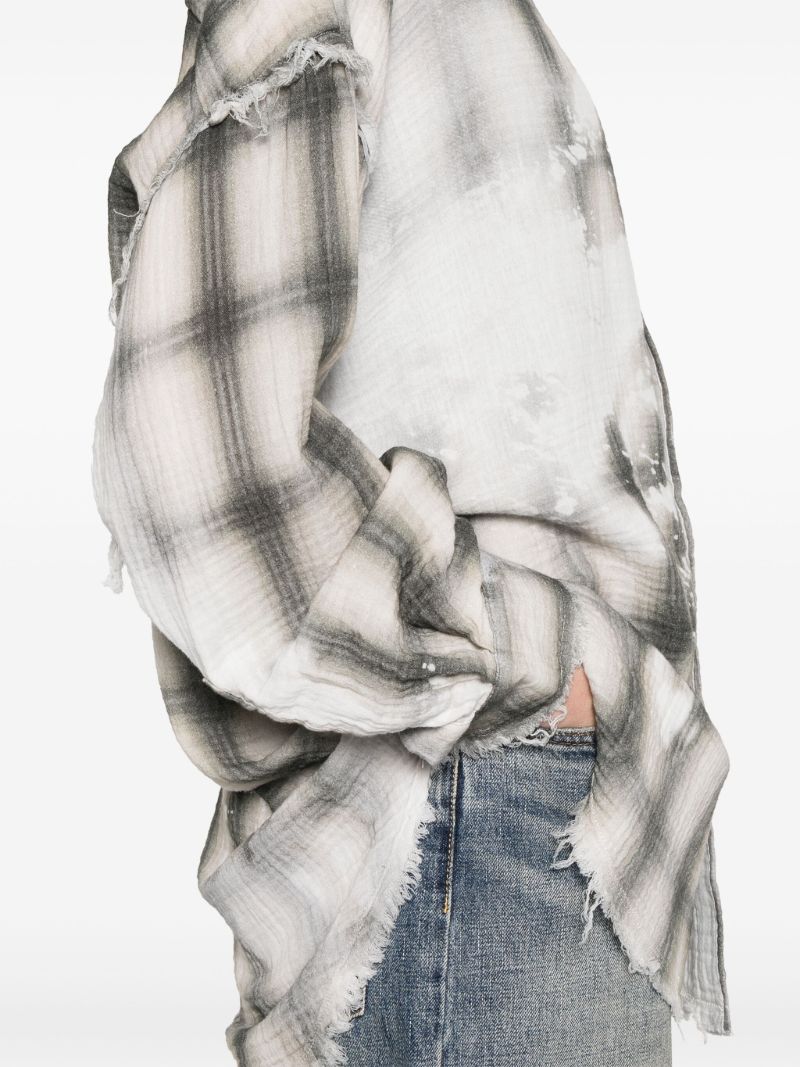 Grey Bleached-effect Shirt