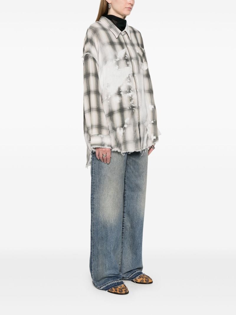 Grey Bleached-effect Shirt