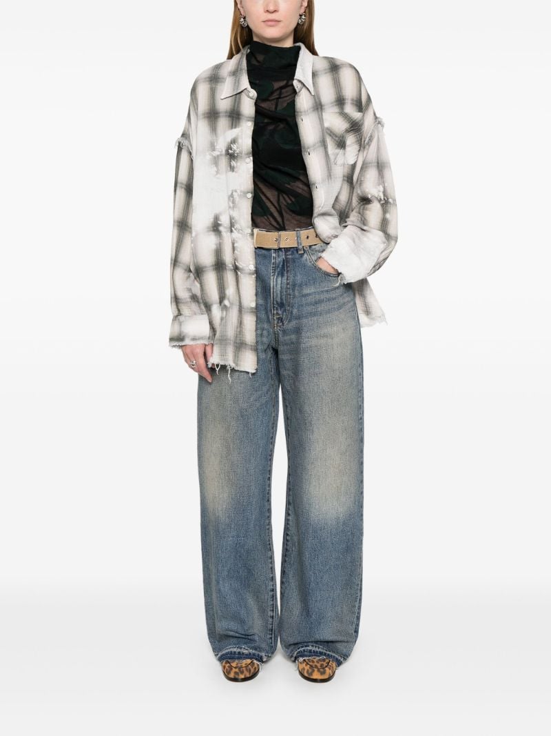 Grey Bleached-effect Shirt
