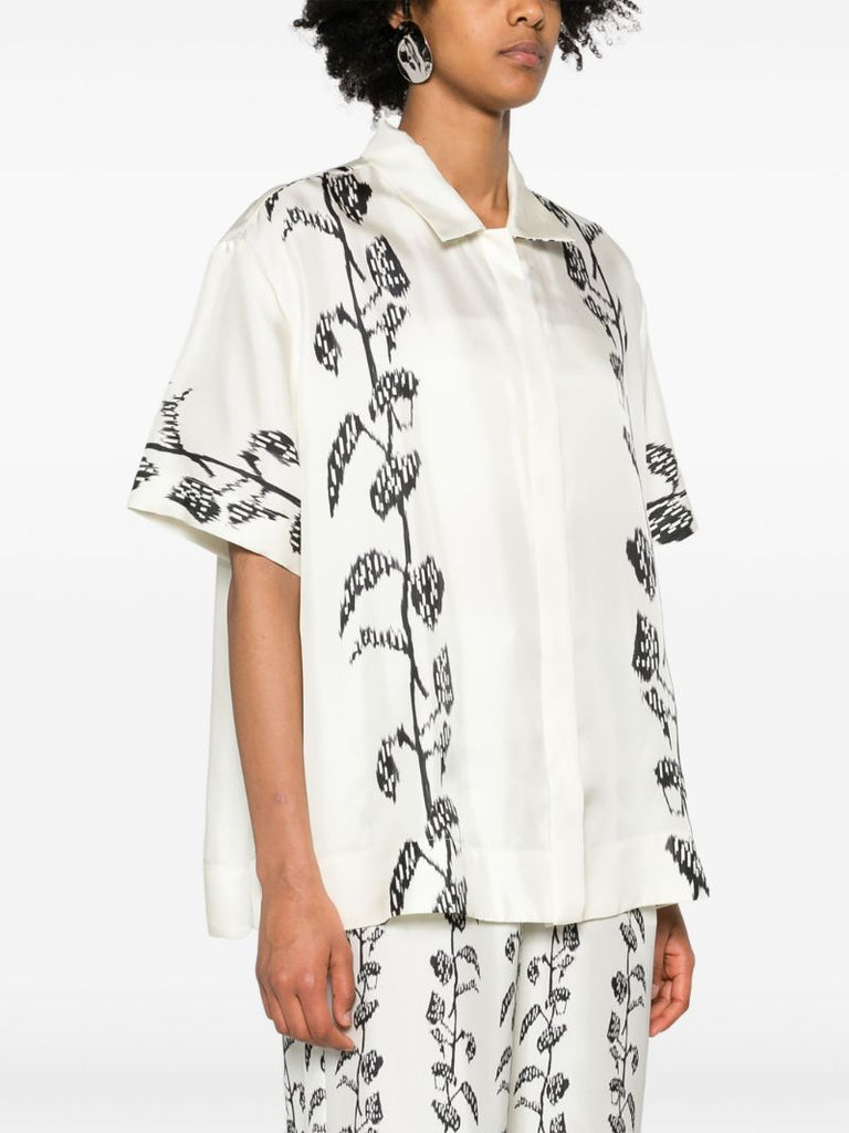 White Montauk Silk Shirt