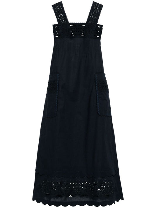Blue Paloma Cotton Midi Dress