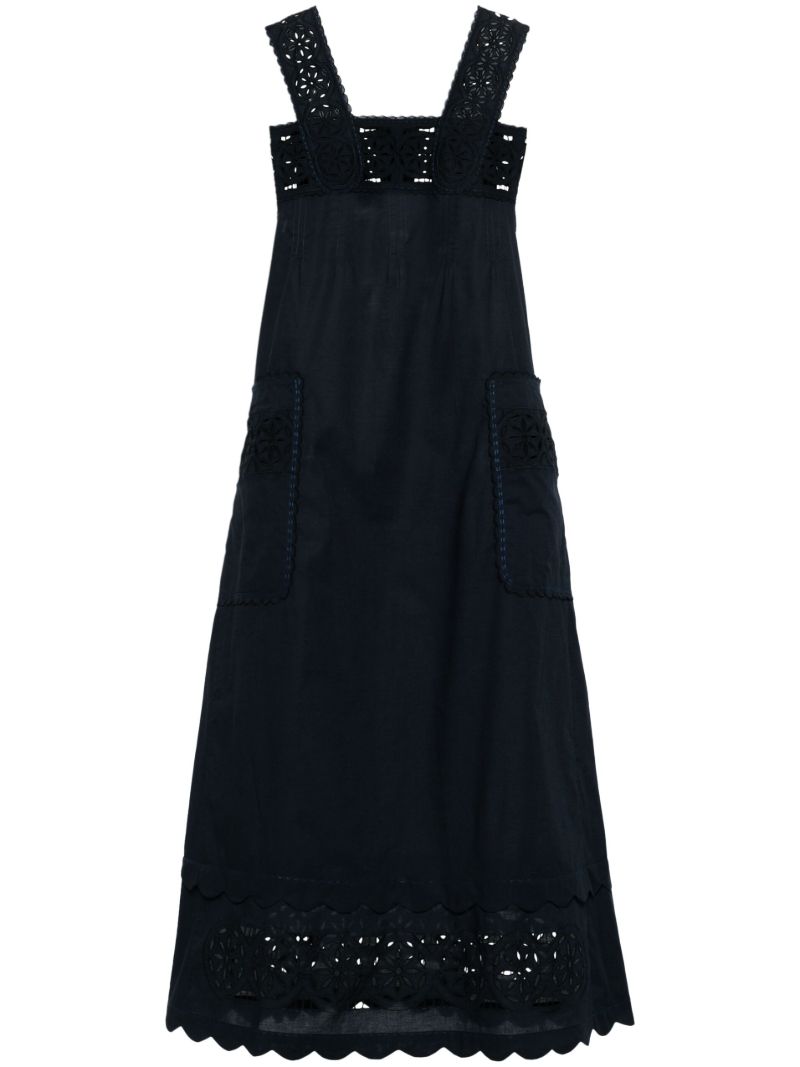 Blue Paloma Cotton Midi Dress