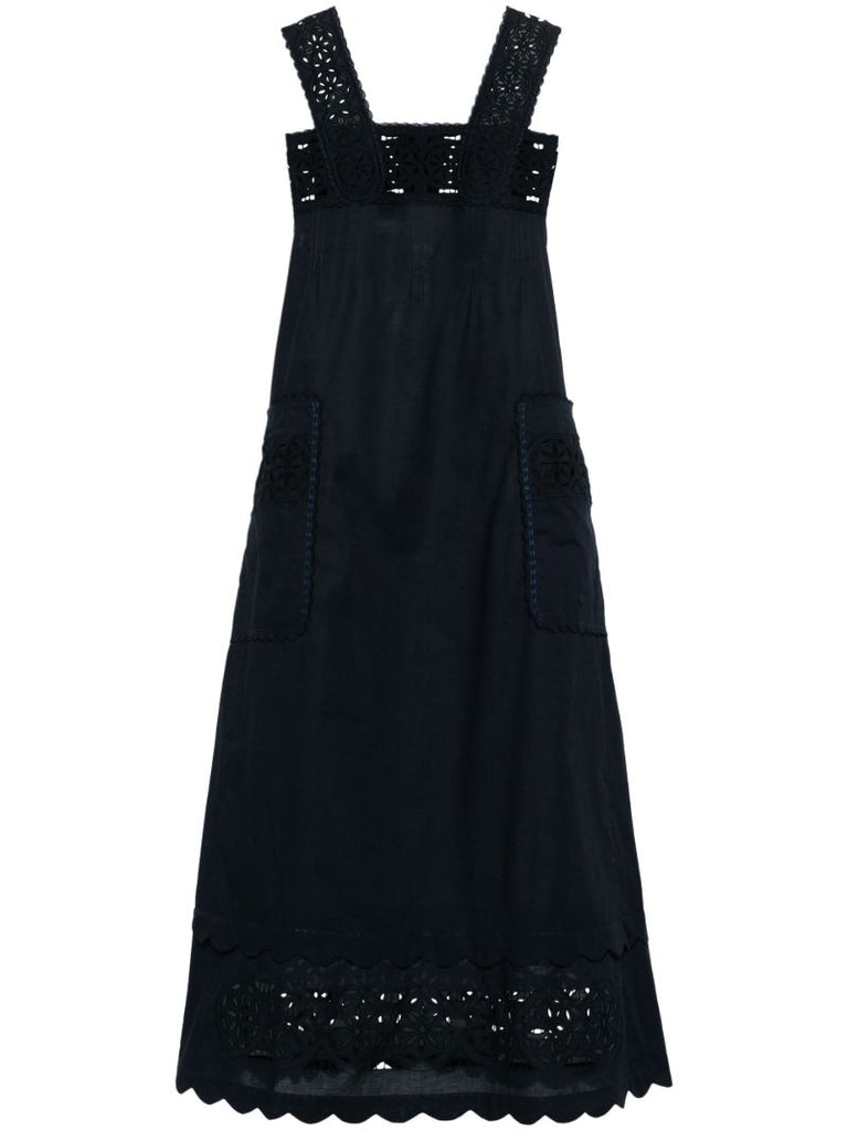 Blue Paloma Cotton Midi Dress