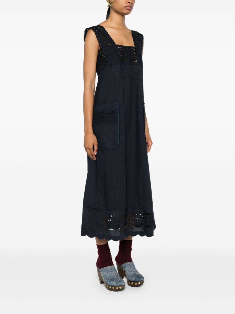 Blue Paloma Cotton Midi Dress