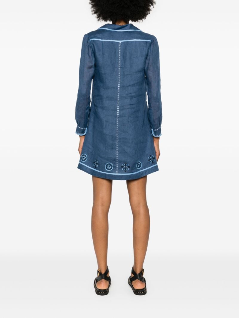 Blue Misha Linen Mini Dress
