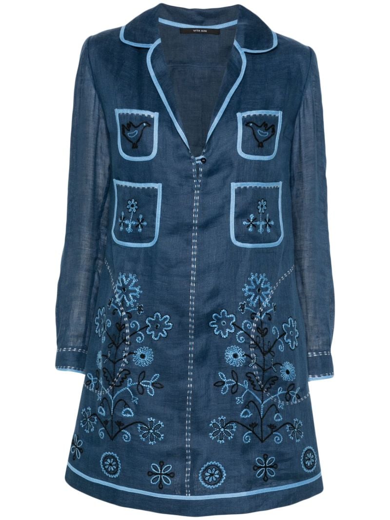 Blue Misha Linen Mini Dress