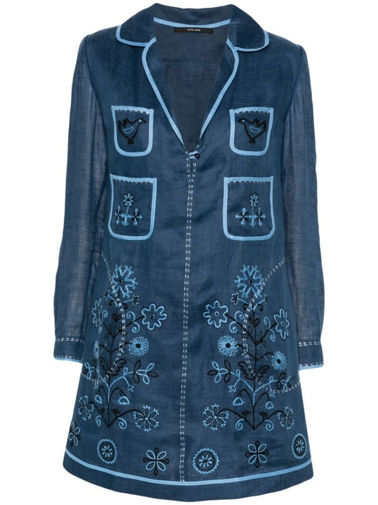 Blue Misha Linen Mini Dress