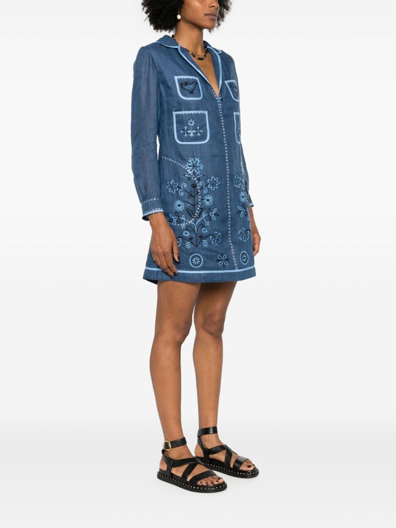 Blue Misha Linen Mini Dress