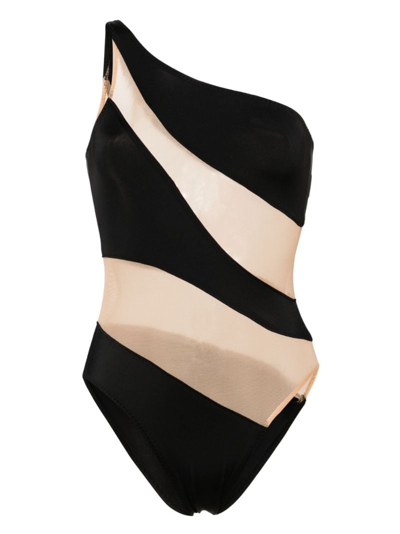 Black Snake Mesh Swimsuit