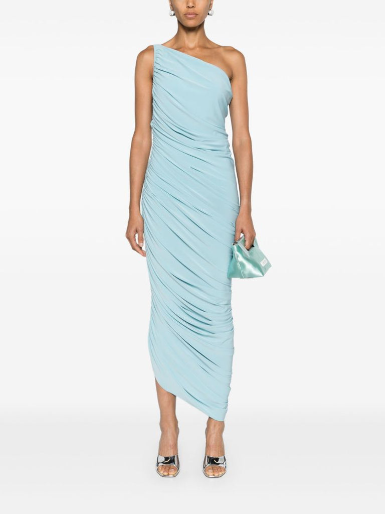 Blue Diana Ruched Gown