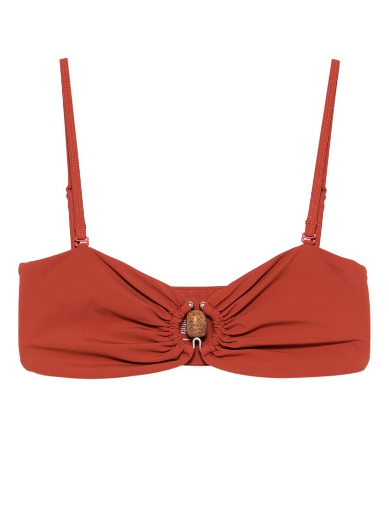 Crystal Ruched Bikini Top