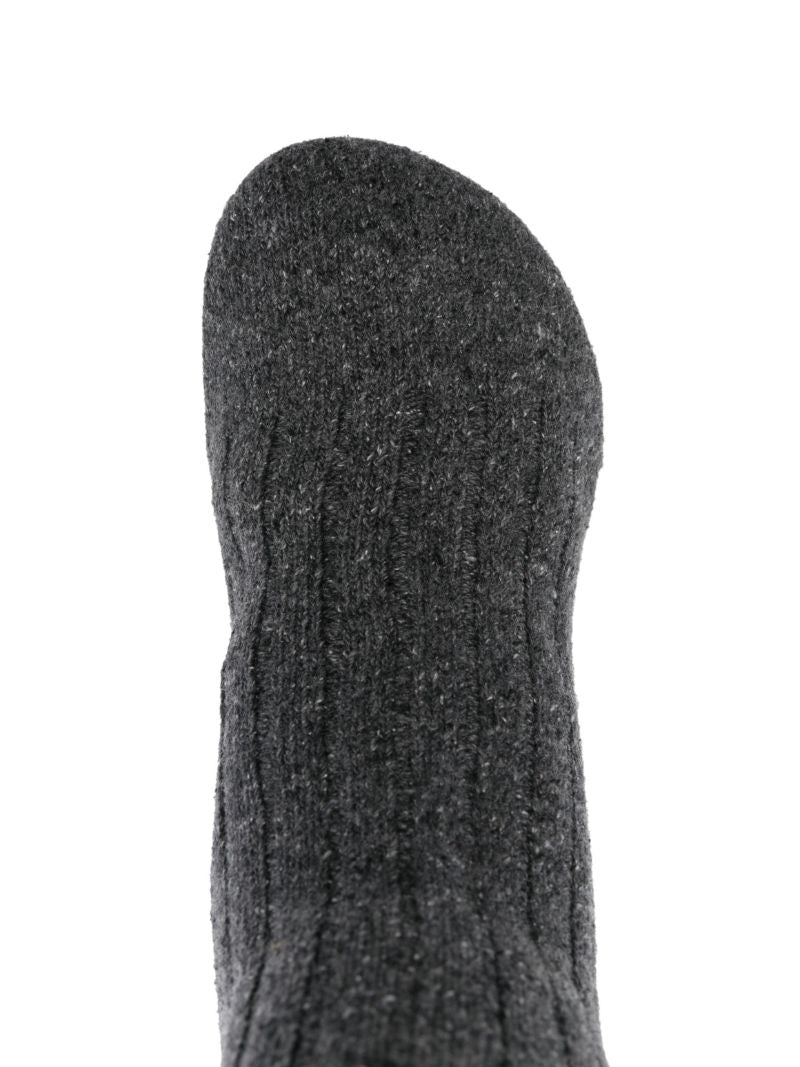 Grey Atomic 90 Ribbed-knit Boots
