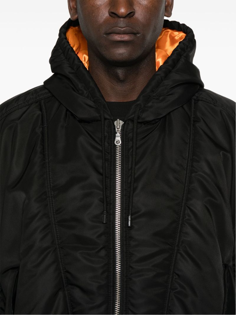 Black Distorted Ma1 Bomber Jacket