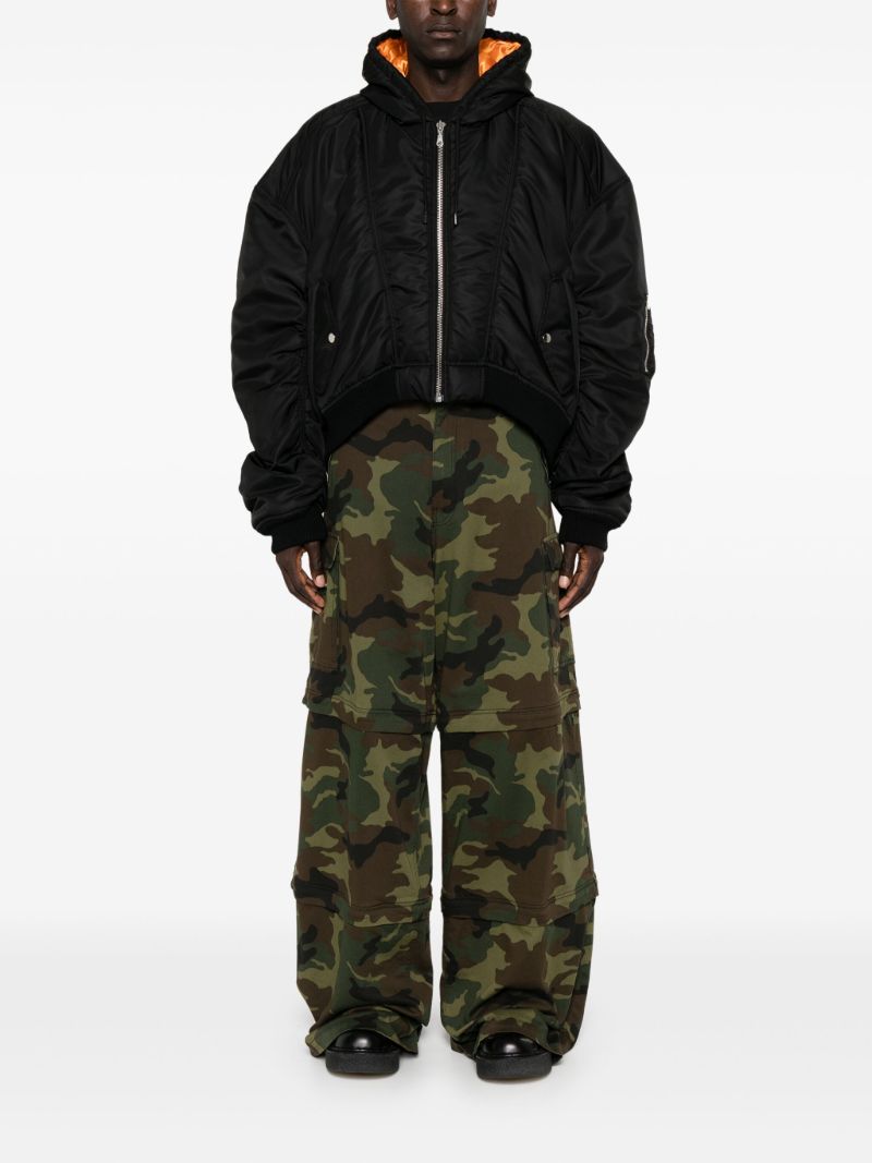 Black Distorted Ma1 Bomber Jacket