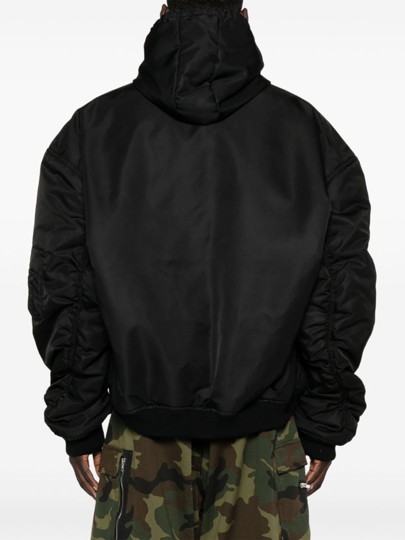 Black Distorted Ma1 Bomber Jacket