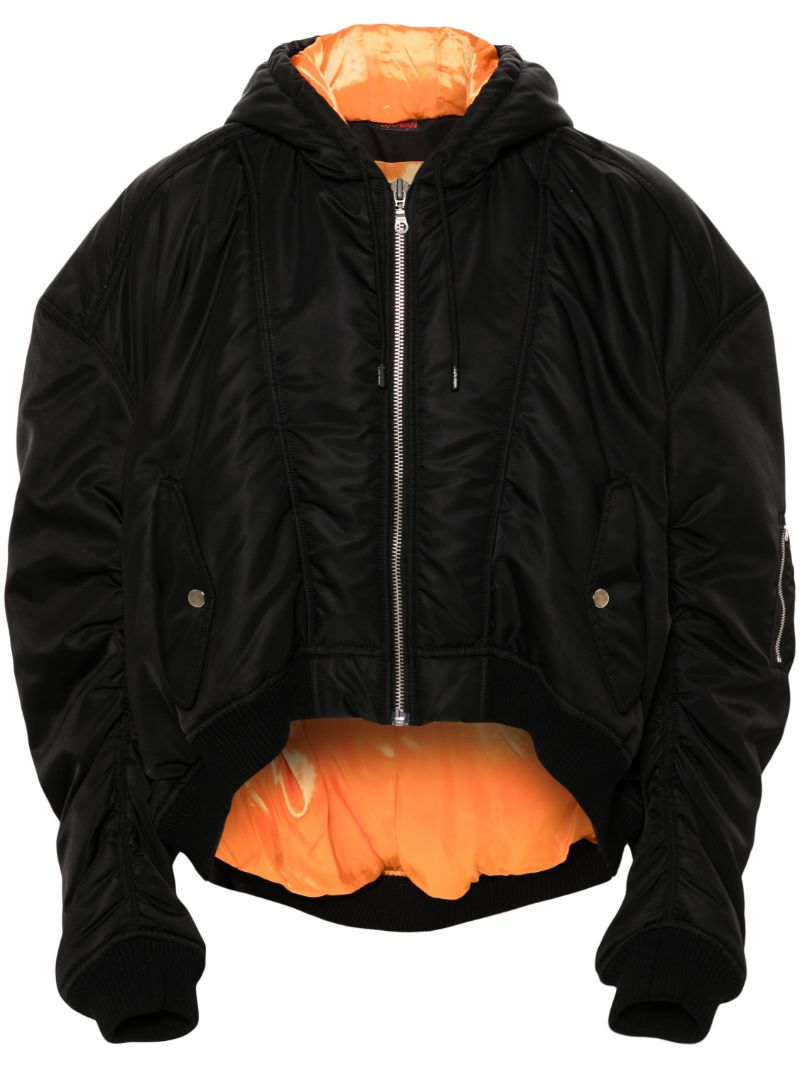 Black Distorted Ma1 Bomber Jacket
