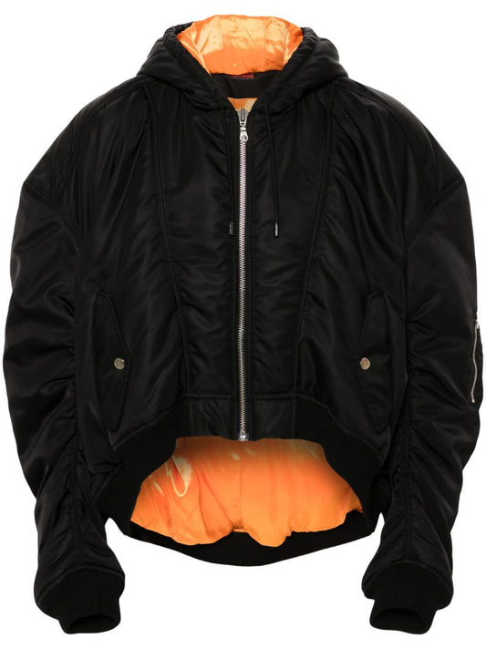 Black Distorted Ma1 Bomber Jacket
