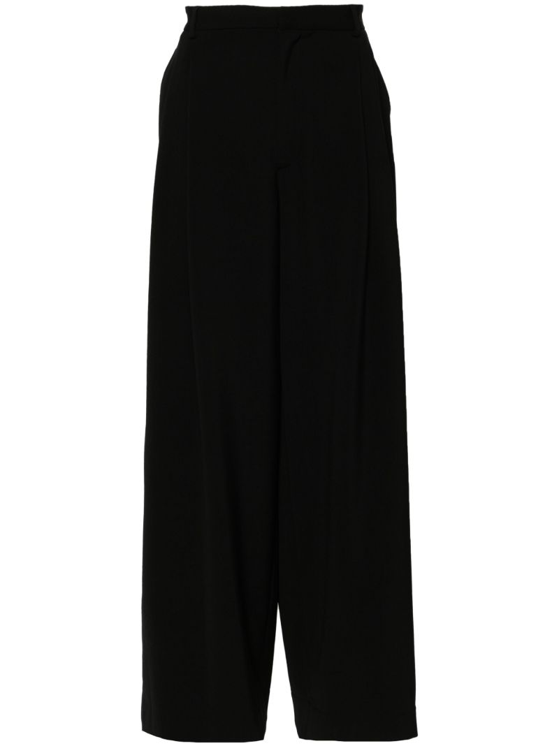 Black Jumbo Wide-leg Trousers