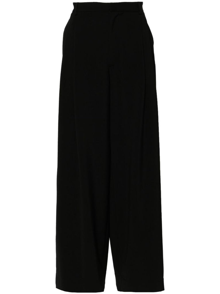 Black Jumbo Wide-leg Trousers