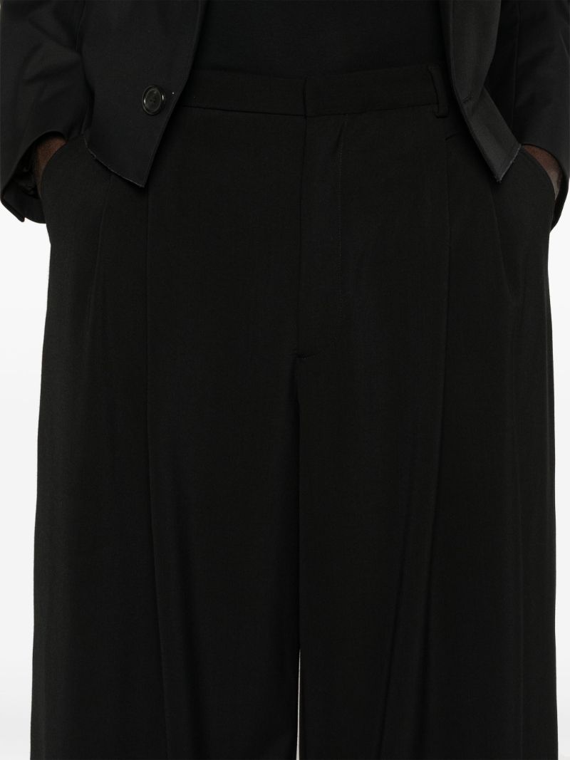 Black Jumbo Wide-leg Trousers