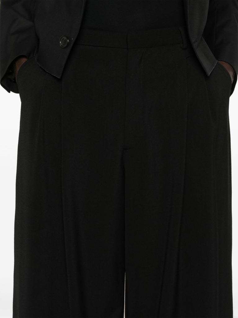 Black Jumbo Wide-leg Trousers