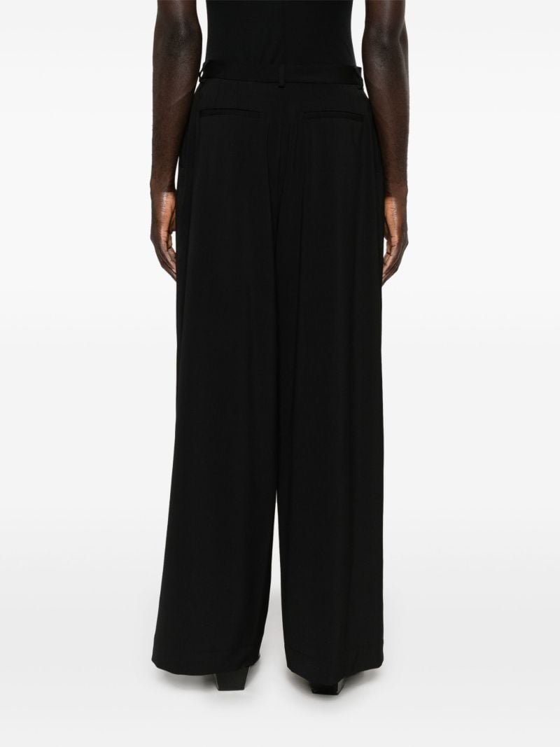 Black Jumbo Wide-leg Trousers