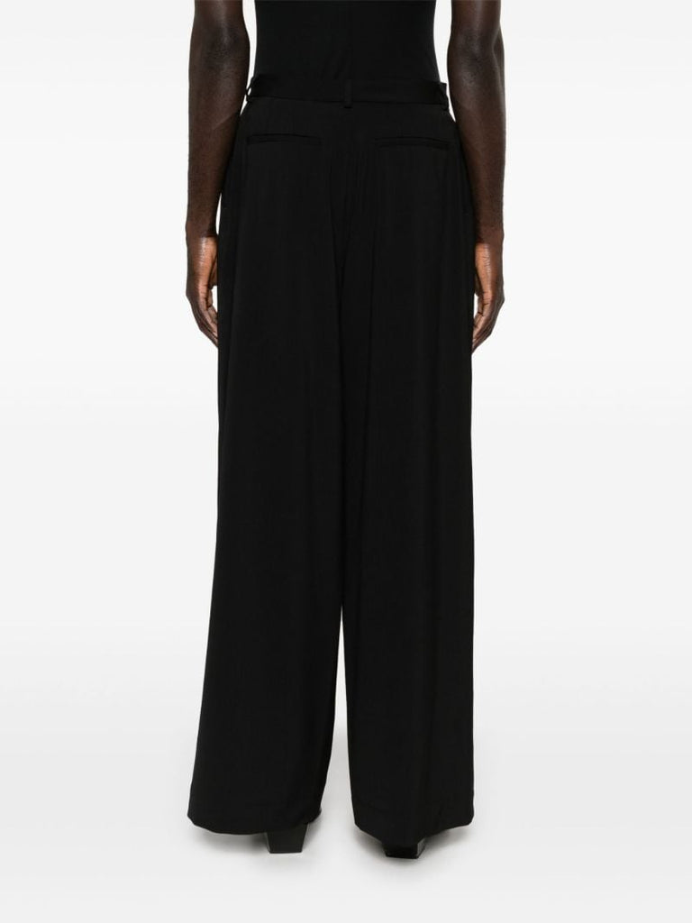 Black Jumbo Wide-leg Trousers