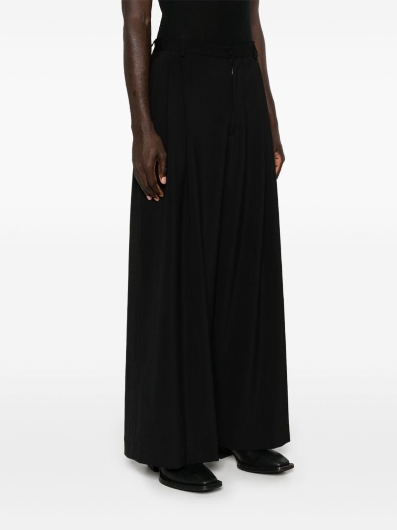 Black Jumbo Wide-leg Trousers