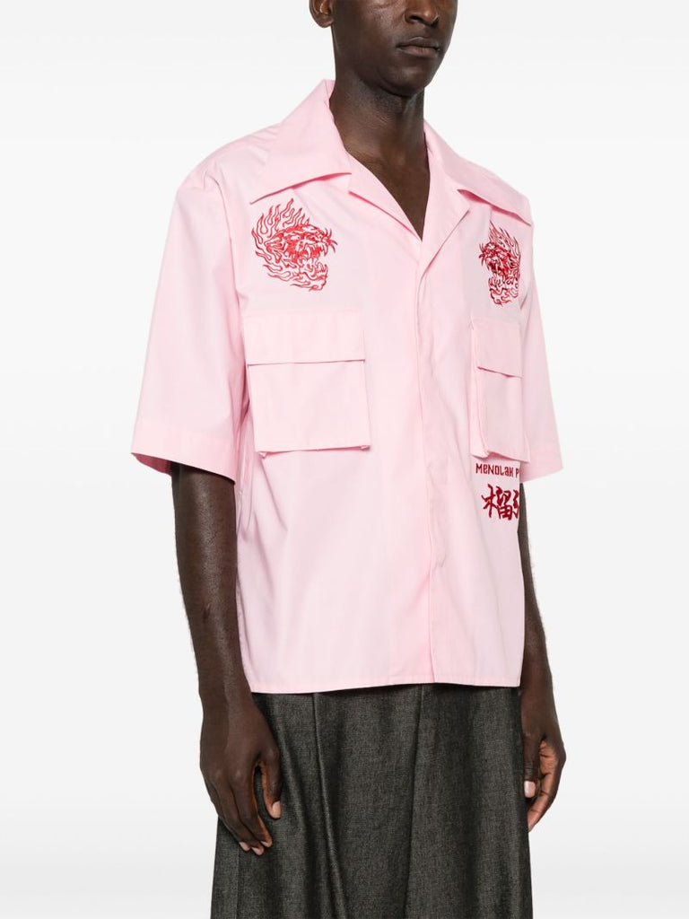 Pink Hustler Embroidery Shirt