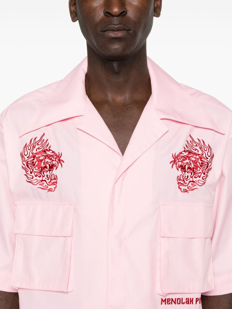 Pink Hustler Embroidery Shirt