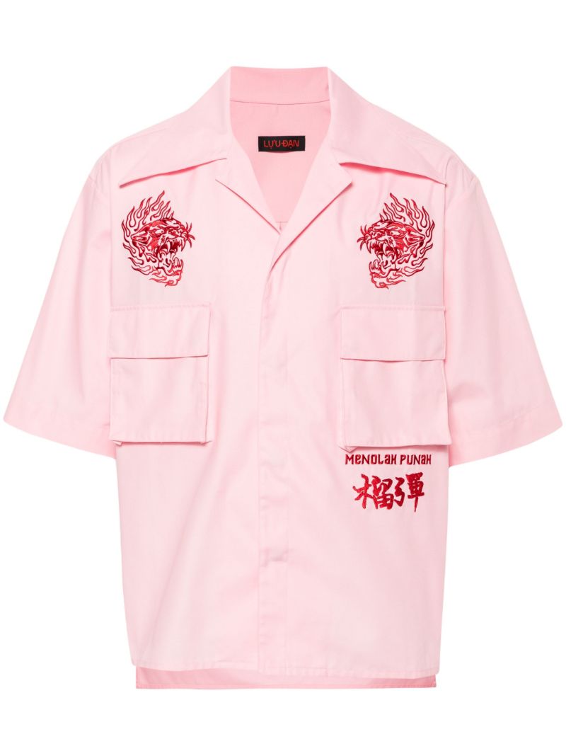 Pink Hustler Embroidery Shirt