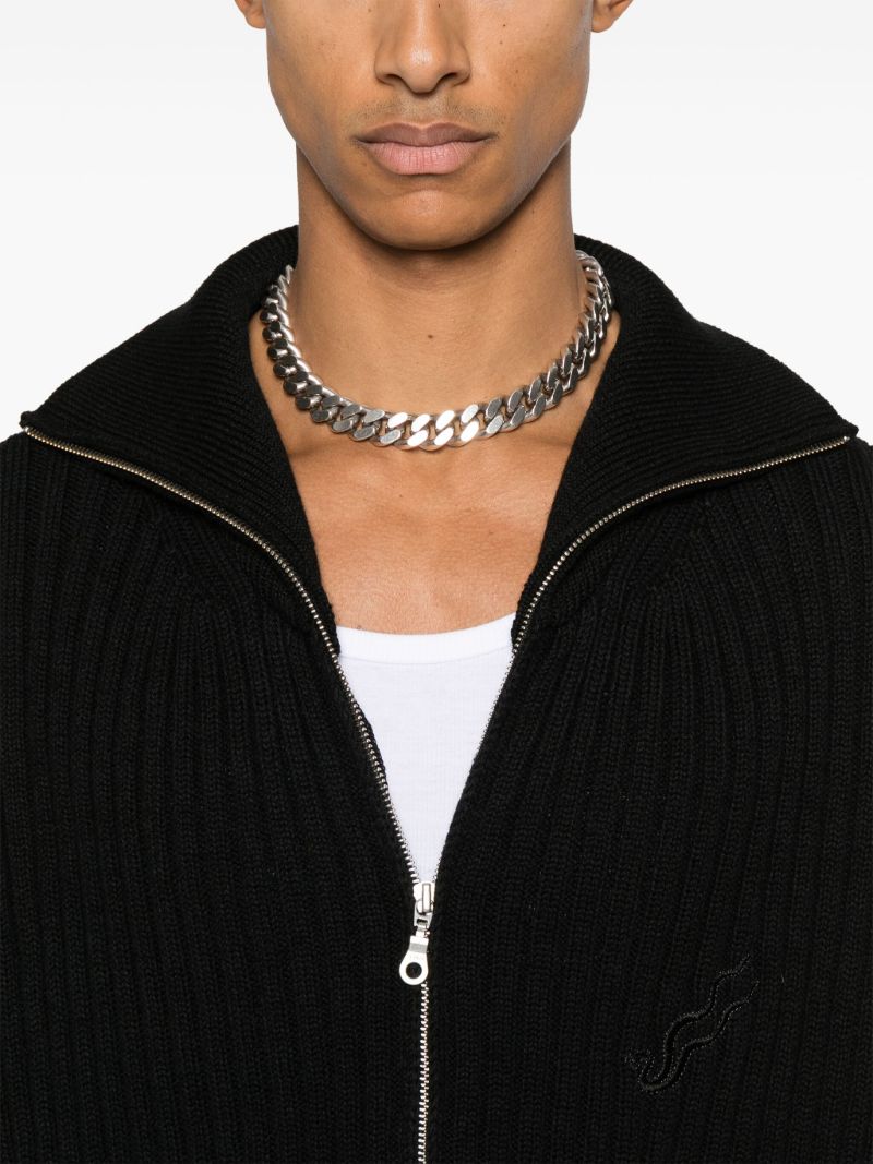 Ribbed-knit Cardigan