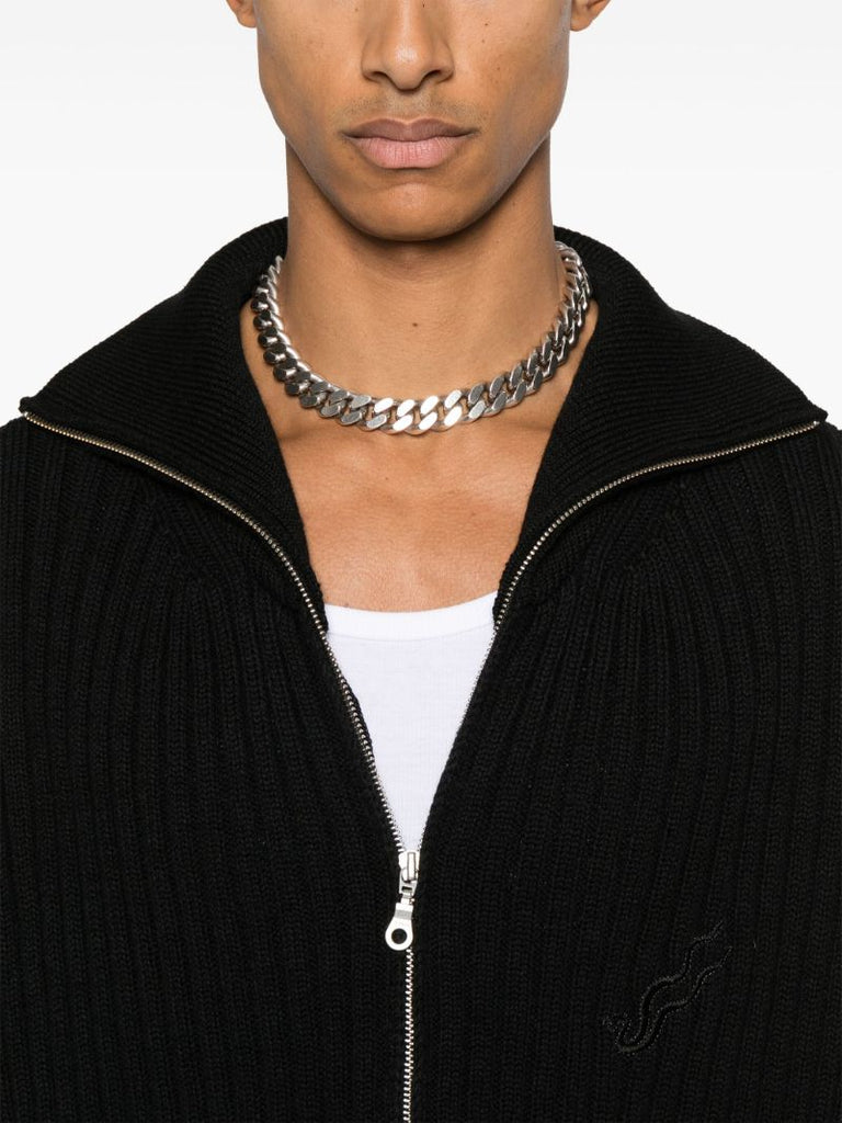 Ribbed-knit Cardigan