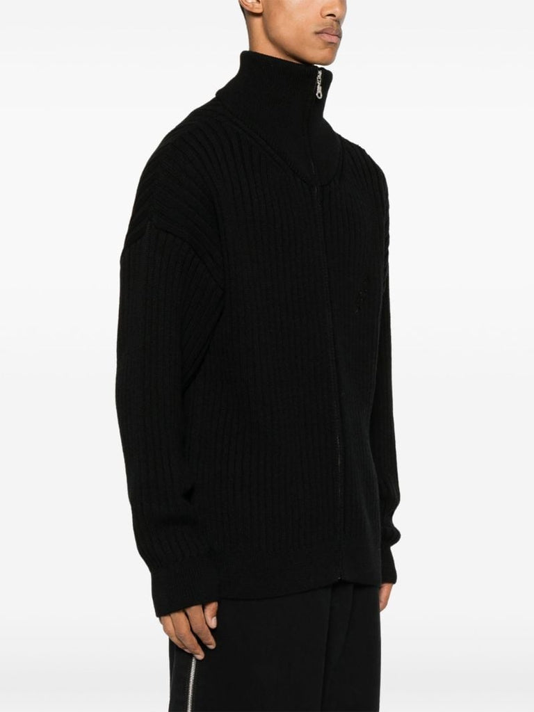 Ribbed-knit Cardigan