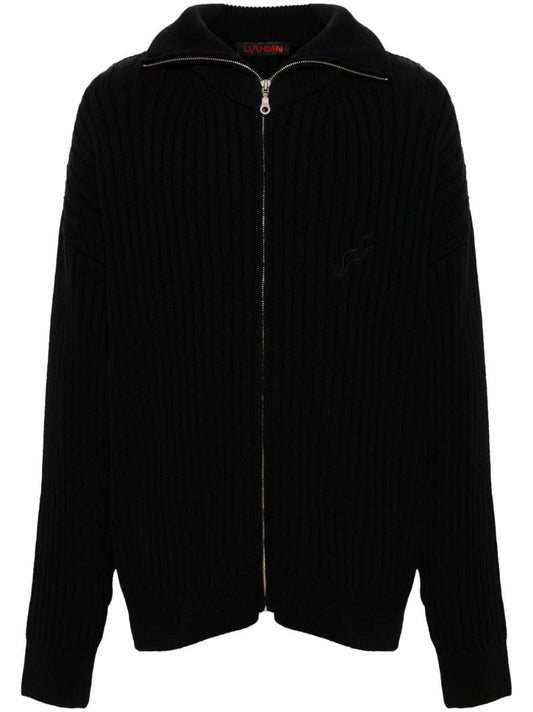 Ribbed-knit Cardigan