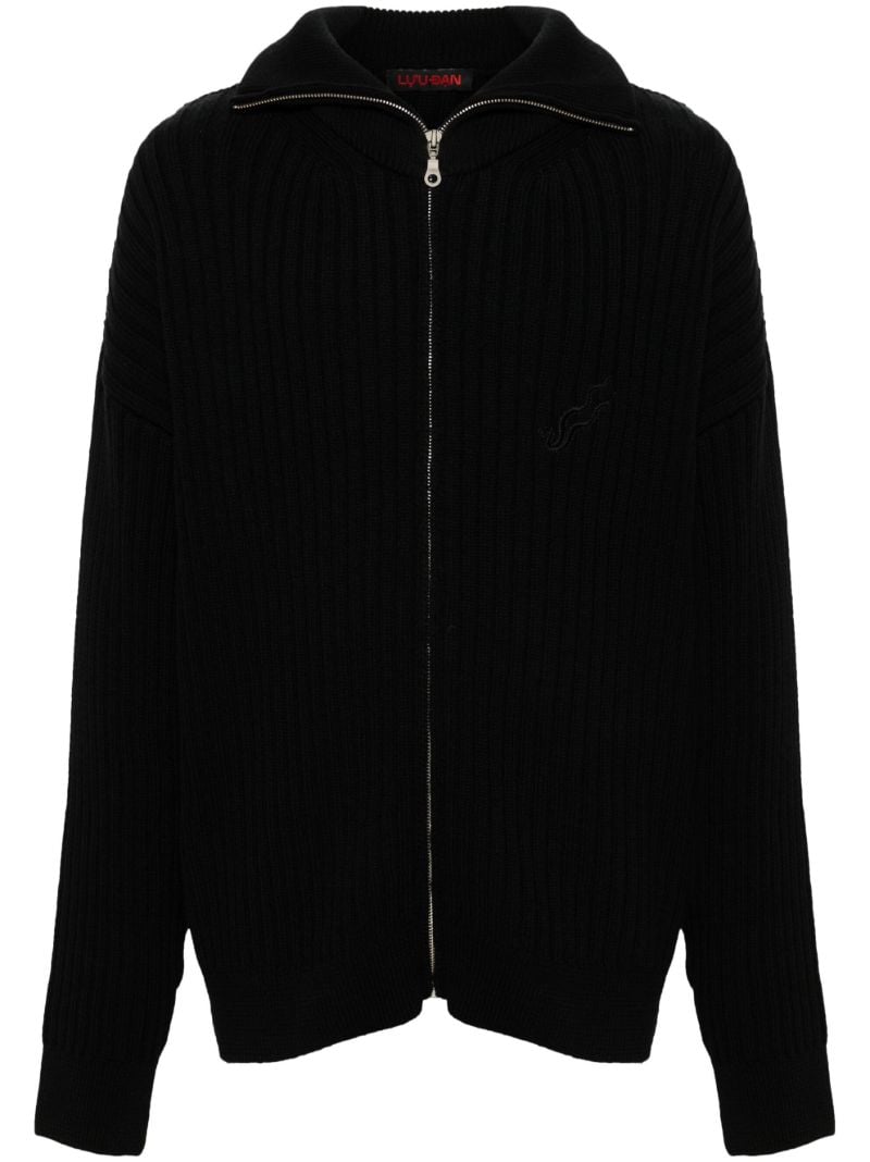 Ribbed-knit Cardigan