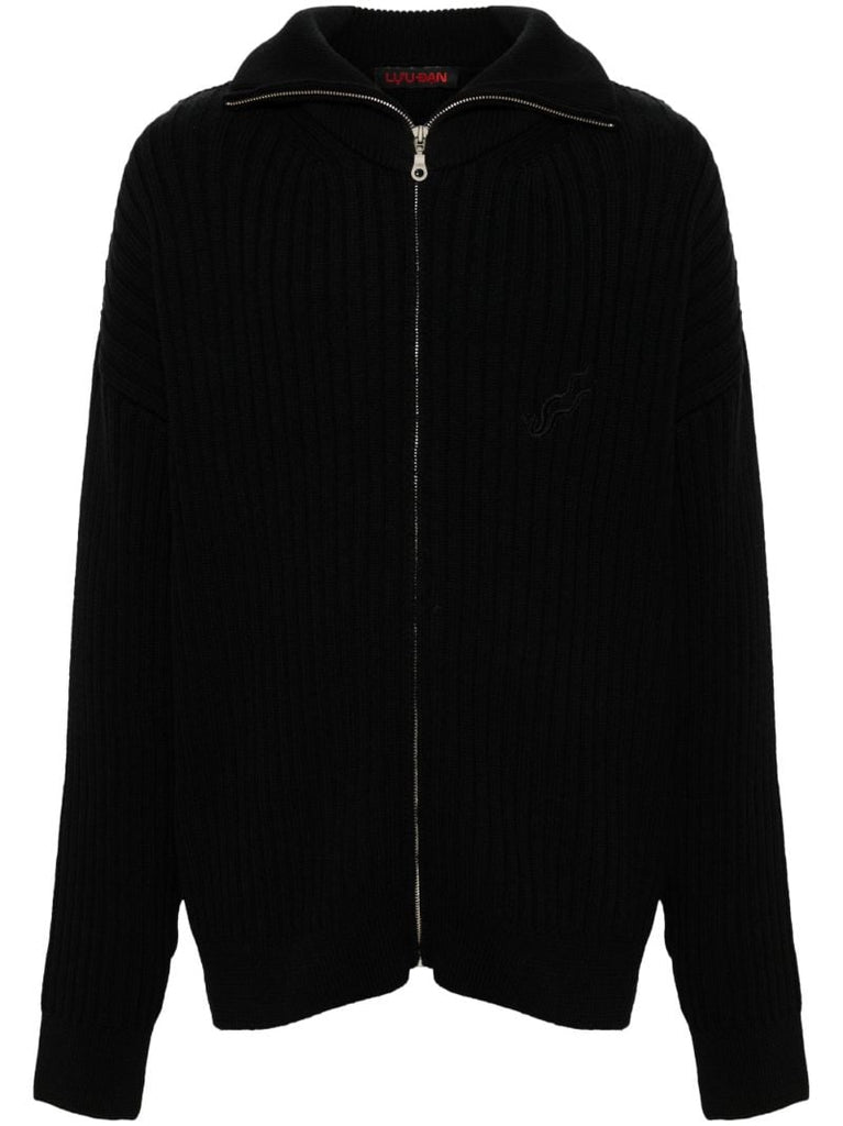 Ribbed-knit Cardigan