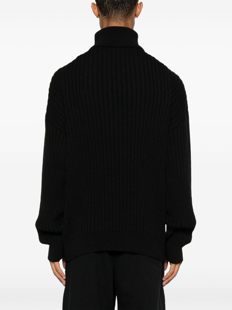 Ribbed-knit Cardigan