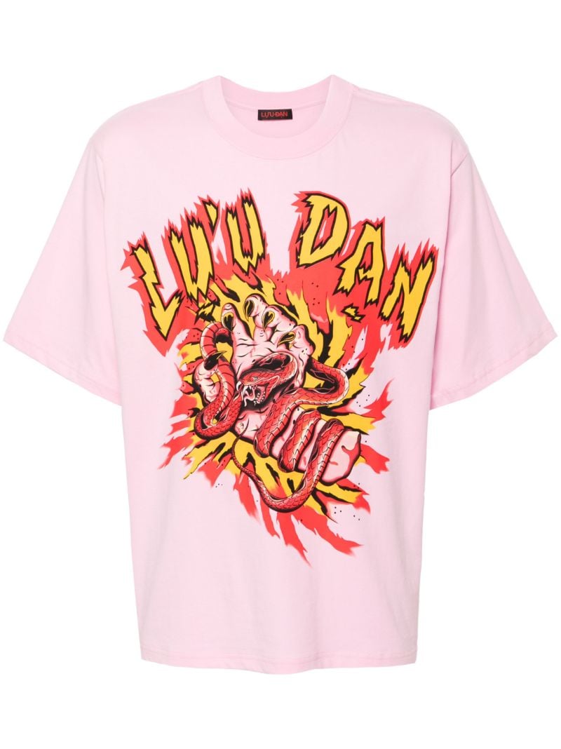 Pink Manic Hand Cotton T-shirt