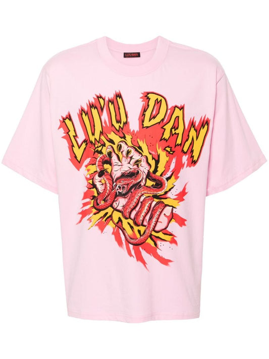 Pink Manic Hand Cotton T-shirt