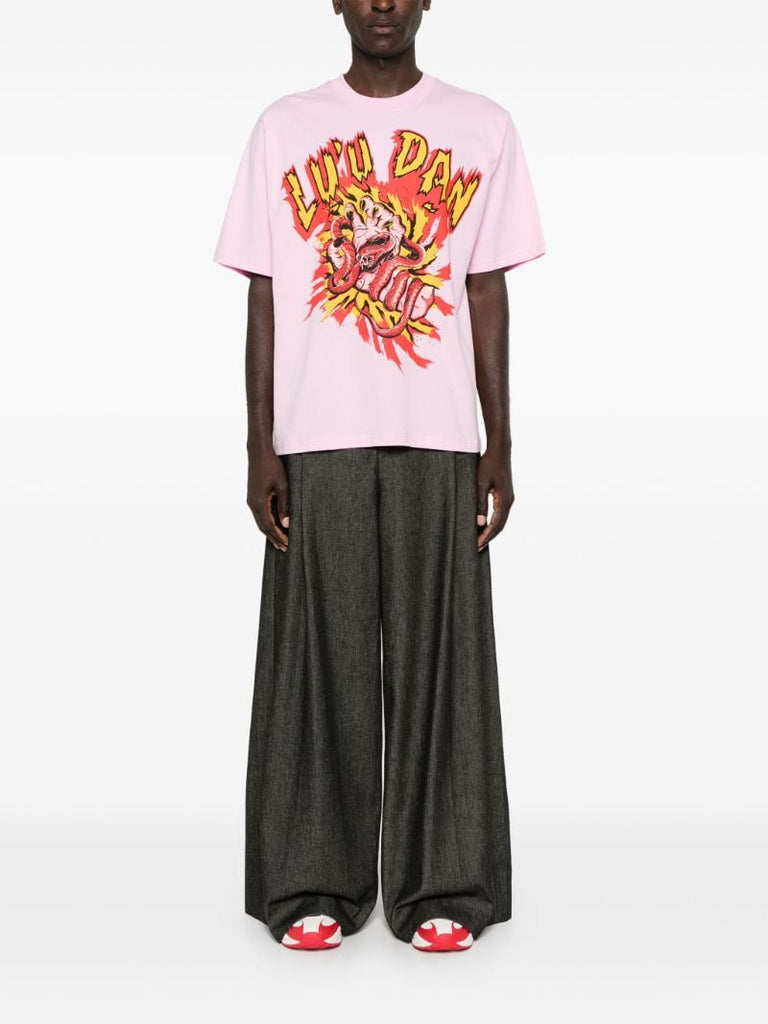 Pink Manic Hand Cotton T-shirt