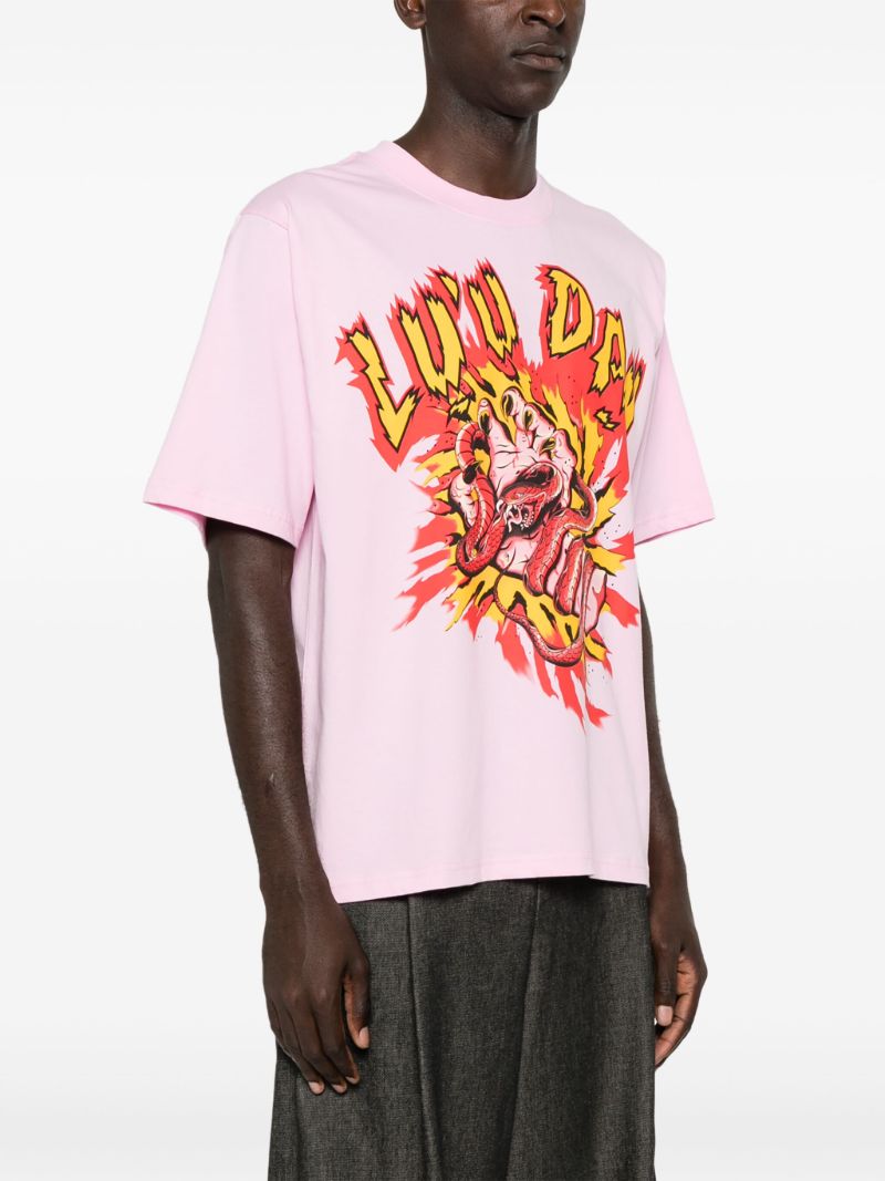Pink Manic Hand Cotton T-shirt
