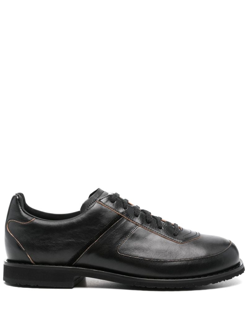 Black Ten Pin Derby Shoes