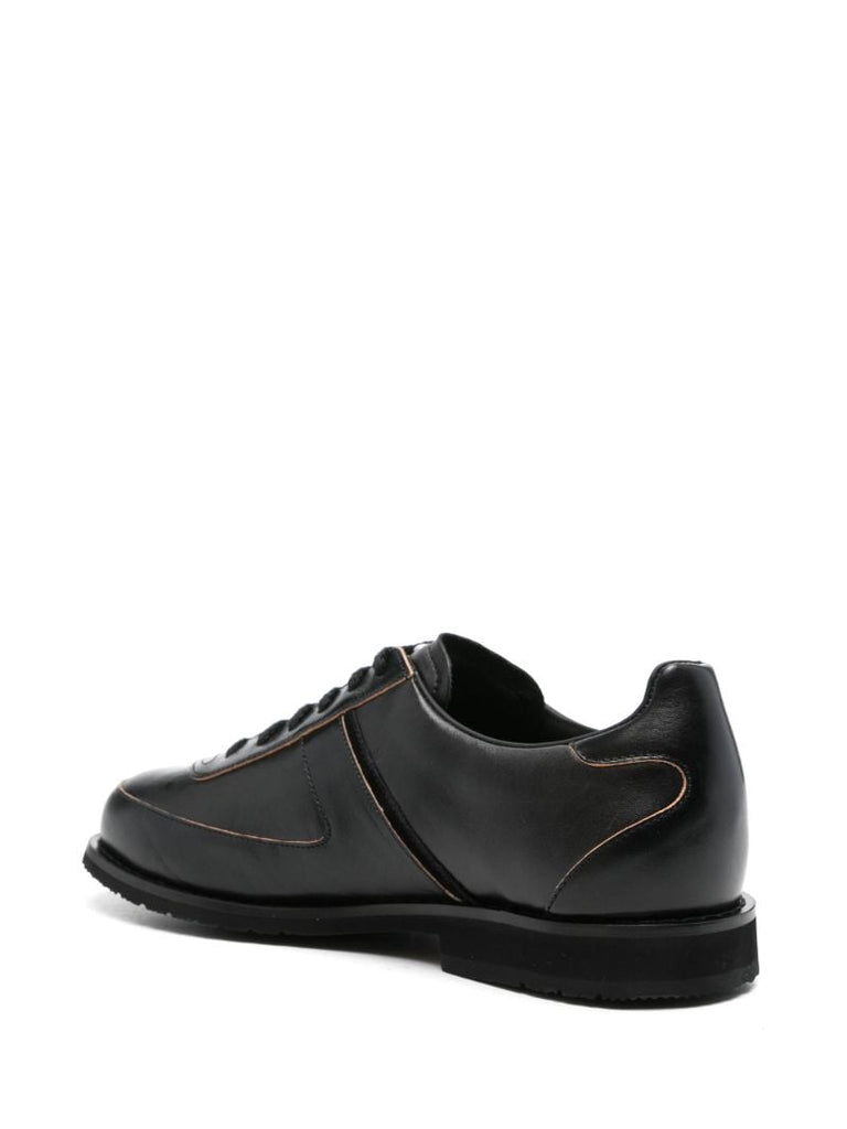 Black Ten Pin Derby Shoes