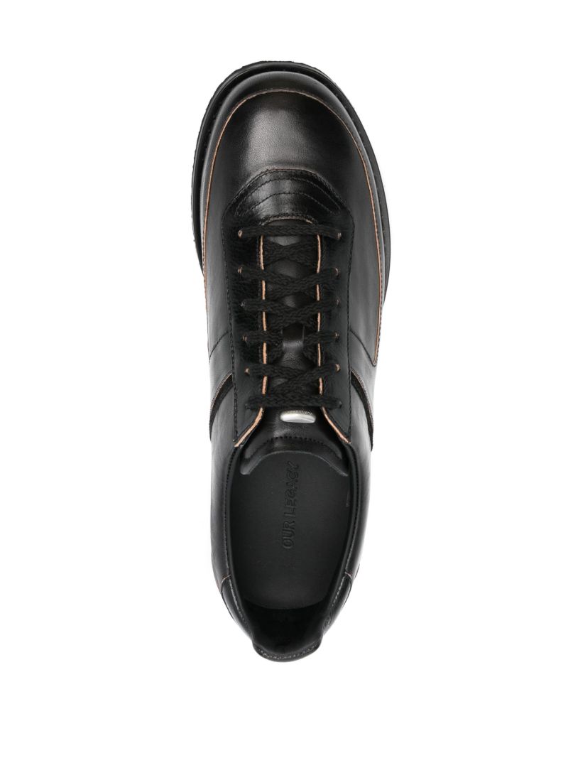 Black Ten Pin Derby Shoes