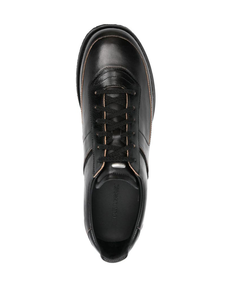 Black Ten Pin Derby Shoes